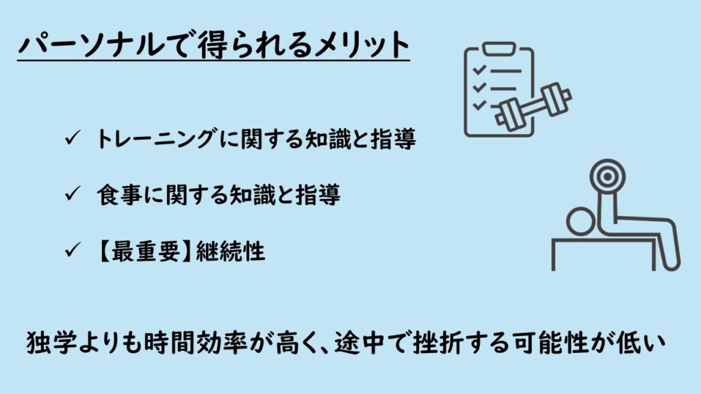 パーソナルで得られるメリット一覧